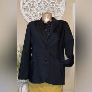 Chicos women’s blazer Medium 8 jacket black classic career casual long sleeve
